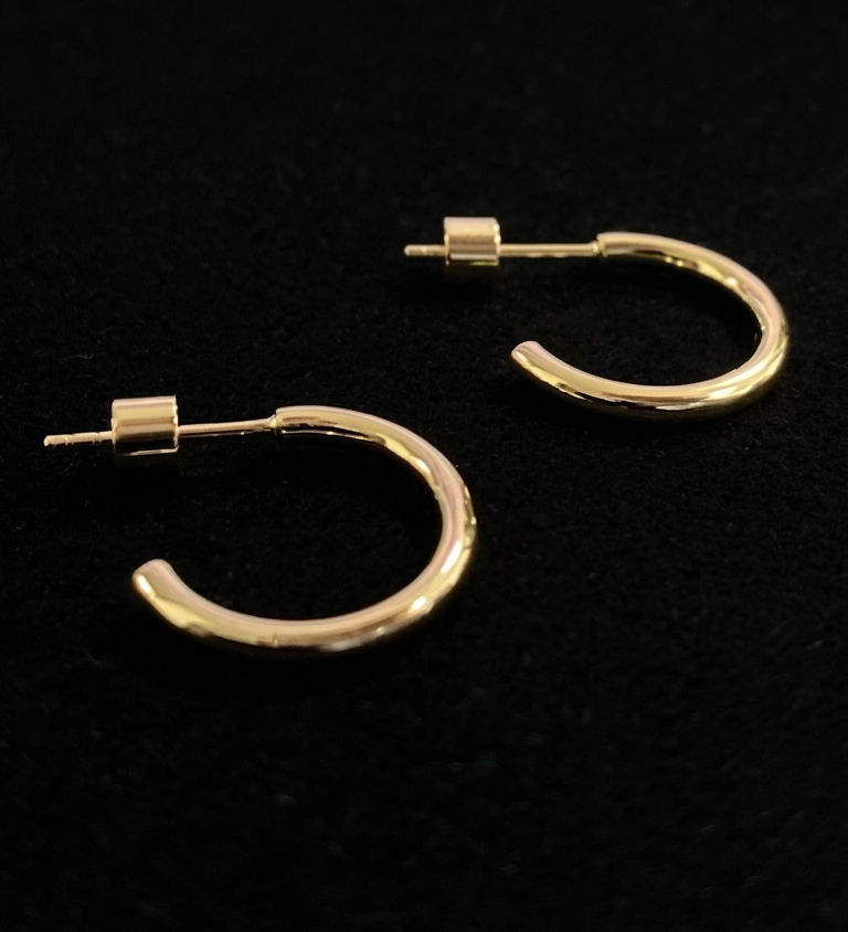 14K Gold Plated Open Hoop Earrings