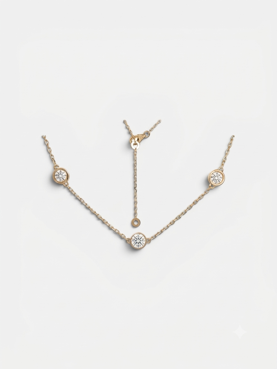 Lotus Multi-stone Neckalce