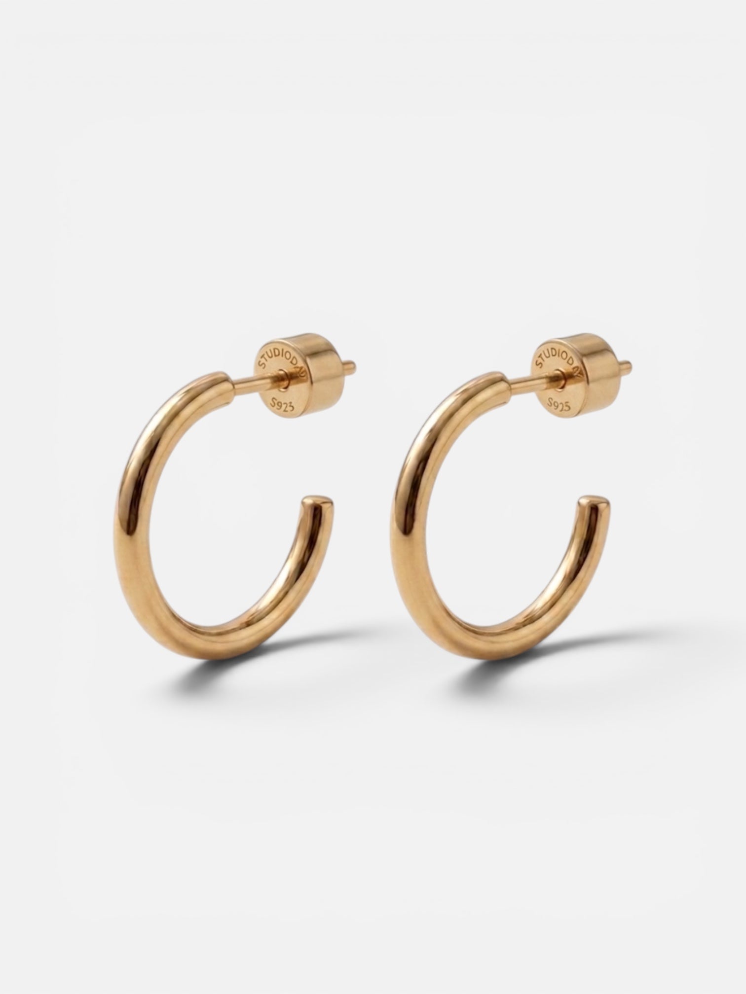 14K Gold Plated Open Hoop Earrings