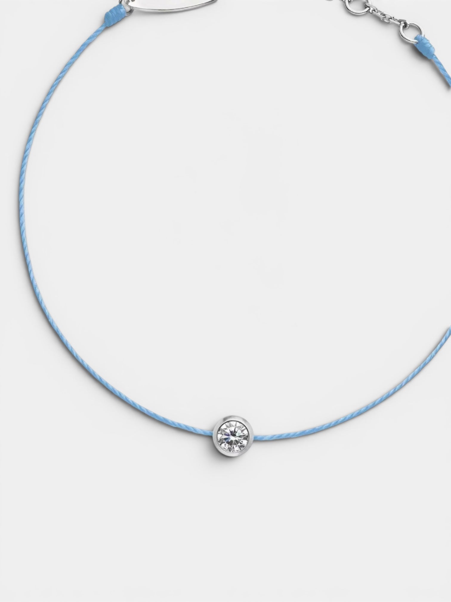 Mini Round Silver Lab Grown Diamond Bracelet